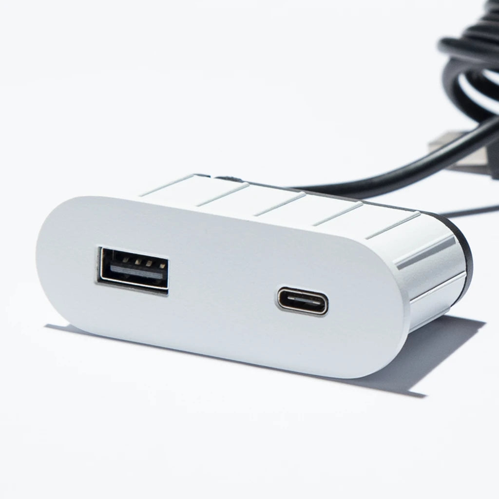 ASA 06029P00010 Nabíjecí HUB vestavný VERSAPICK, 2xUSB 5V (typ A), 70x25mm, oválný, plast, bílá matná ASA 06029P00010 Nabíjecí HUB vestavný VERSAPICK, 2xUSB 5V (typ A), 70x25mm, oválný, plast, bílá matná